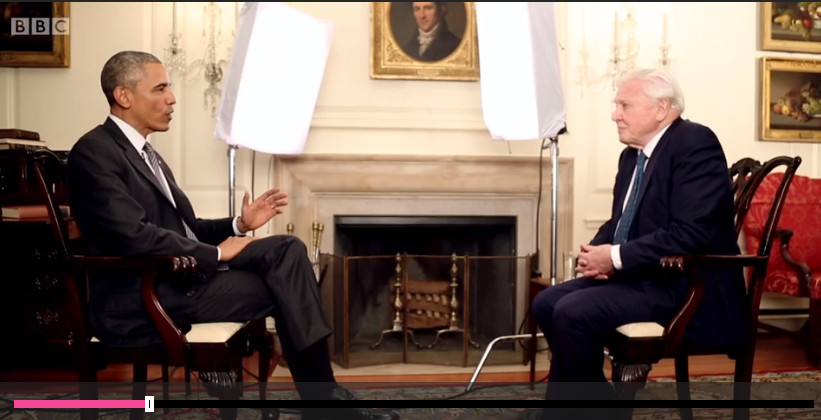 David Attenborough meets President Obama
